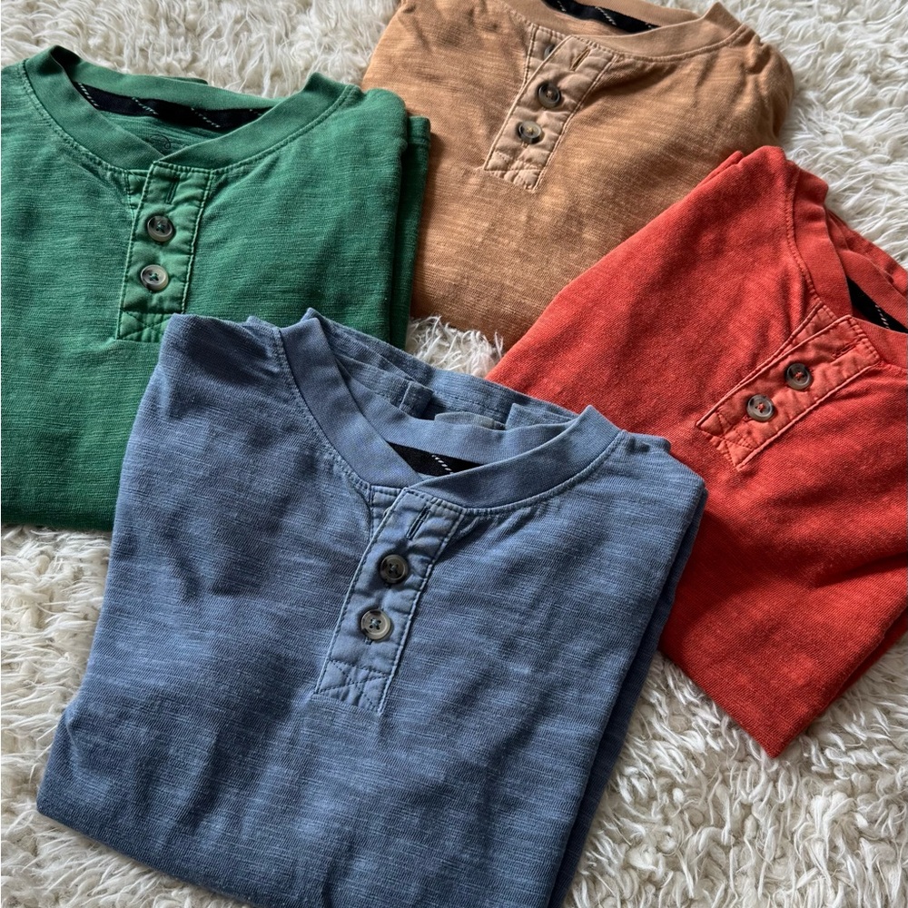 Bundle of 4 Kids Art Class Long Sleeve Tees in Earthy Colors